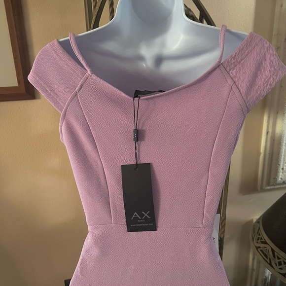 A|X PARIS Lilac Off The Shoulder Strappy Wrap Around Dress - Picture 10 of 15